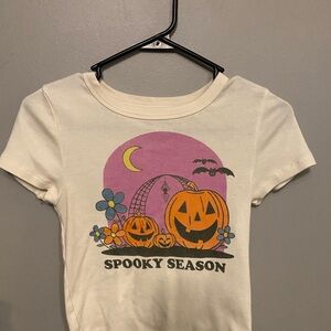 American Eagle Outfitters Kids Halloween T-Shirt - Cream